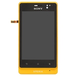 Pantalla&Tactil&Marco para Sony Xperia go ST27i  amarillo