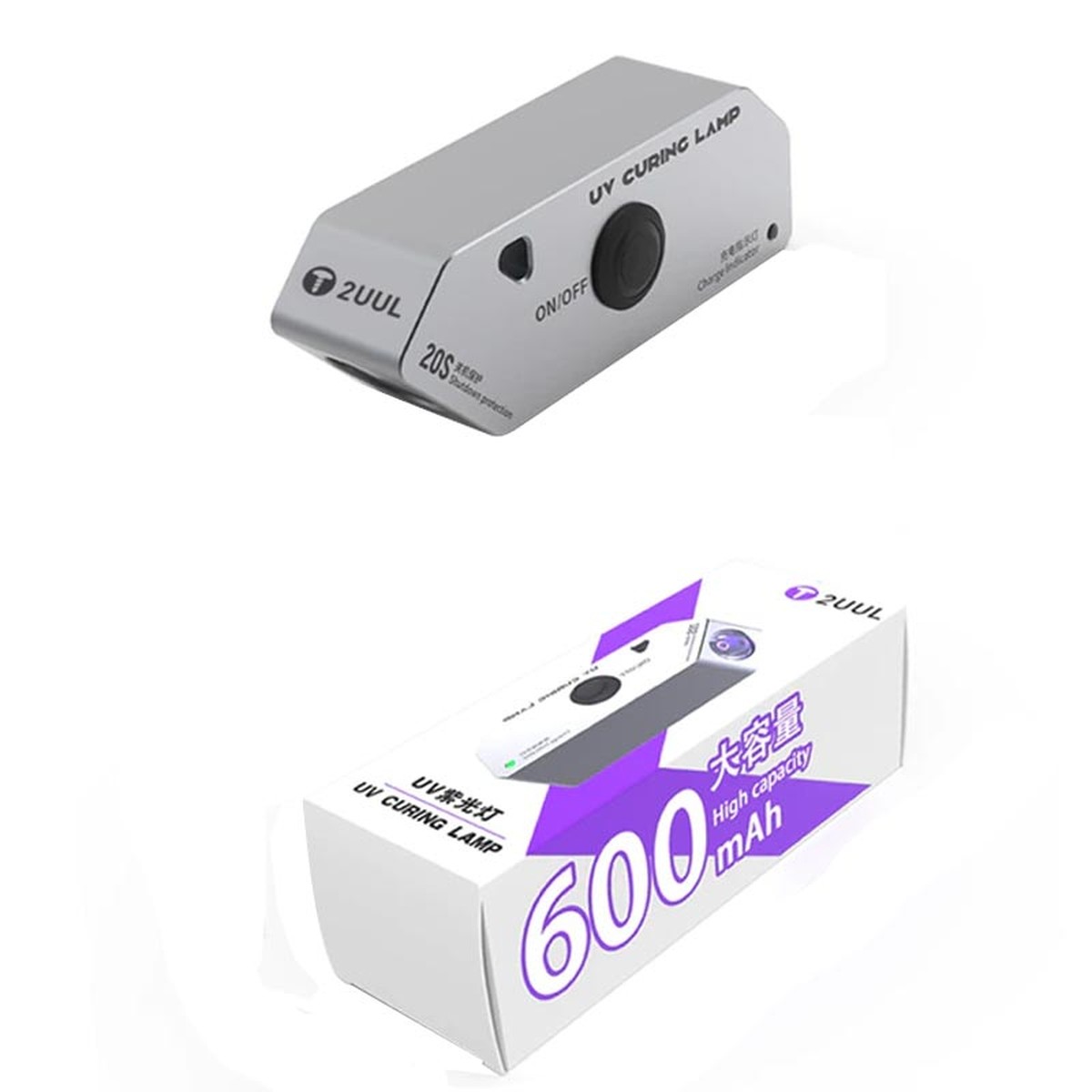 Lámpara de curado UV 20S 2UUL (600mAh) — imagen 2