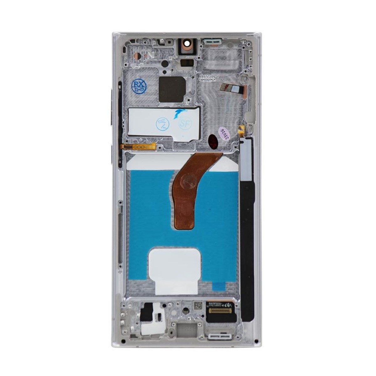 Pantalla 120Hz Soft OLED con táctil + marco Aftermarket para Galaxy S22 Ultra 5G (S908), White — imagen 3