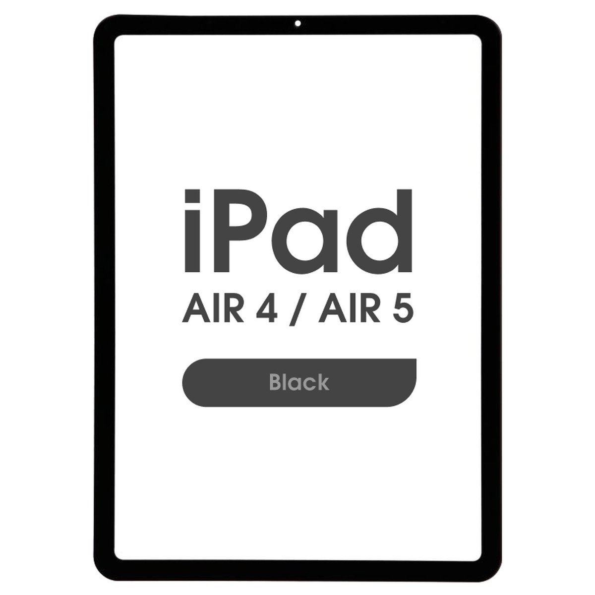 Cristal frontal Aftermarket para iPad Air 4 / Air 5, Black