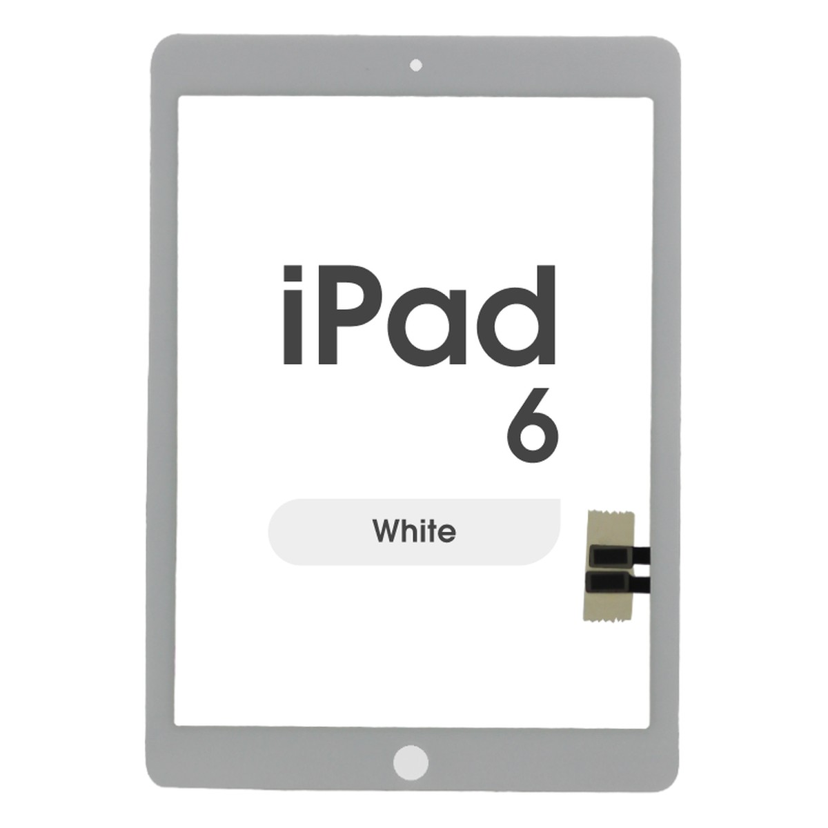 Cristal táctil con digitalizador Aftermarket para iPad 6, White
