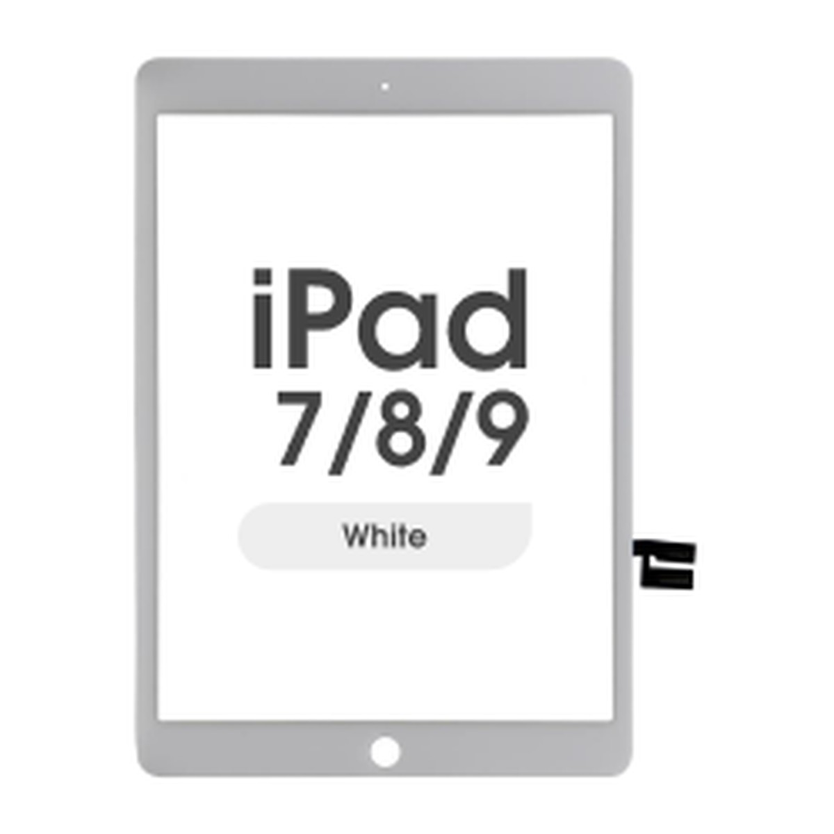 Cristal táctil con digitalizador Aftermarket para iPad 7 / iPad 8 / iPad 9, 10.2 / White