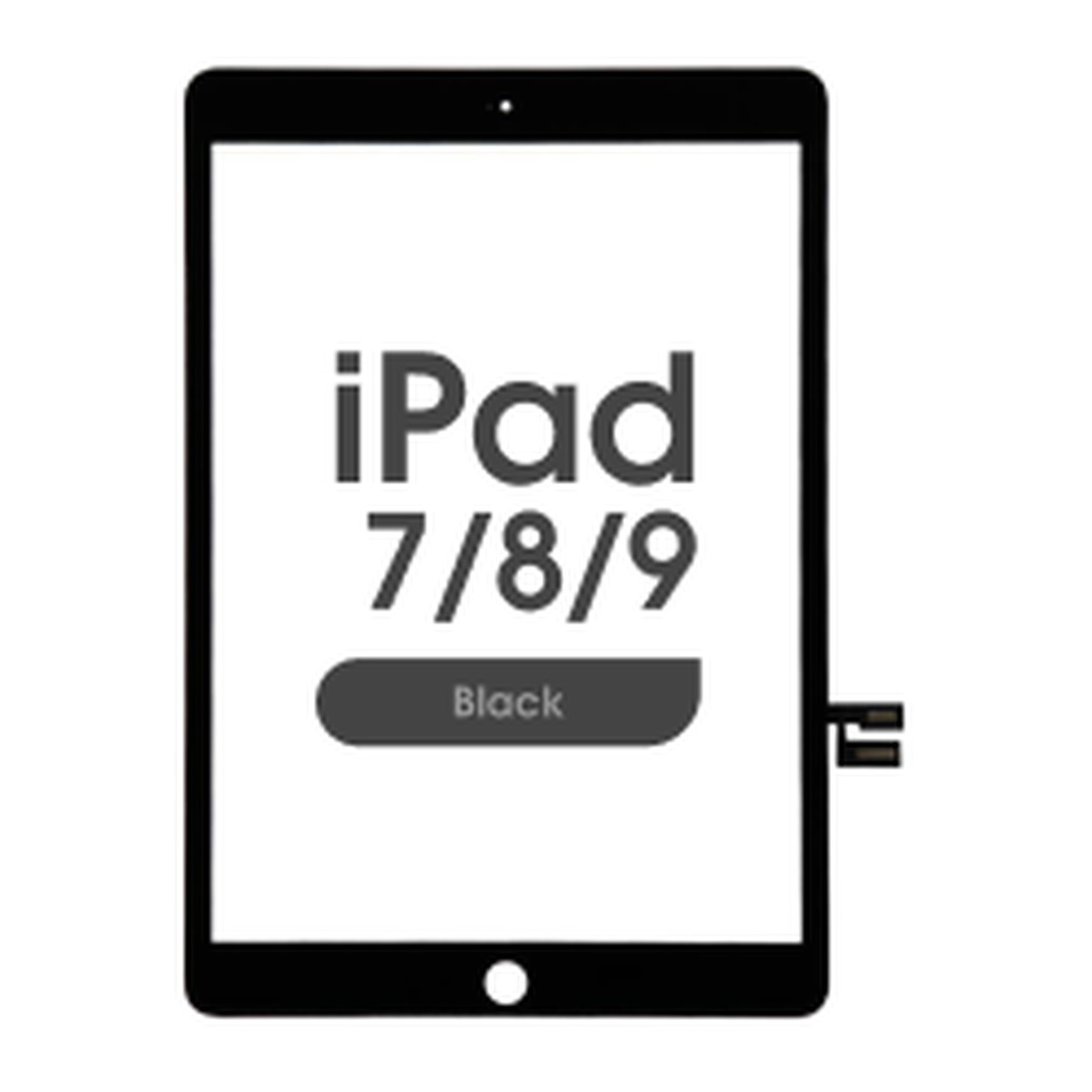 Cristal táctil con digitalizador Aftermarket para iPad 7 / iPad 8 / iPad 9, 10.2 / Black