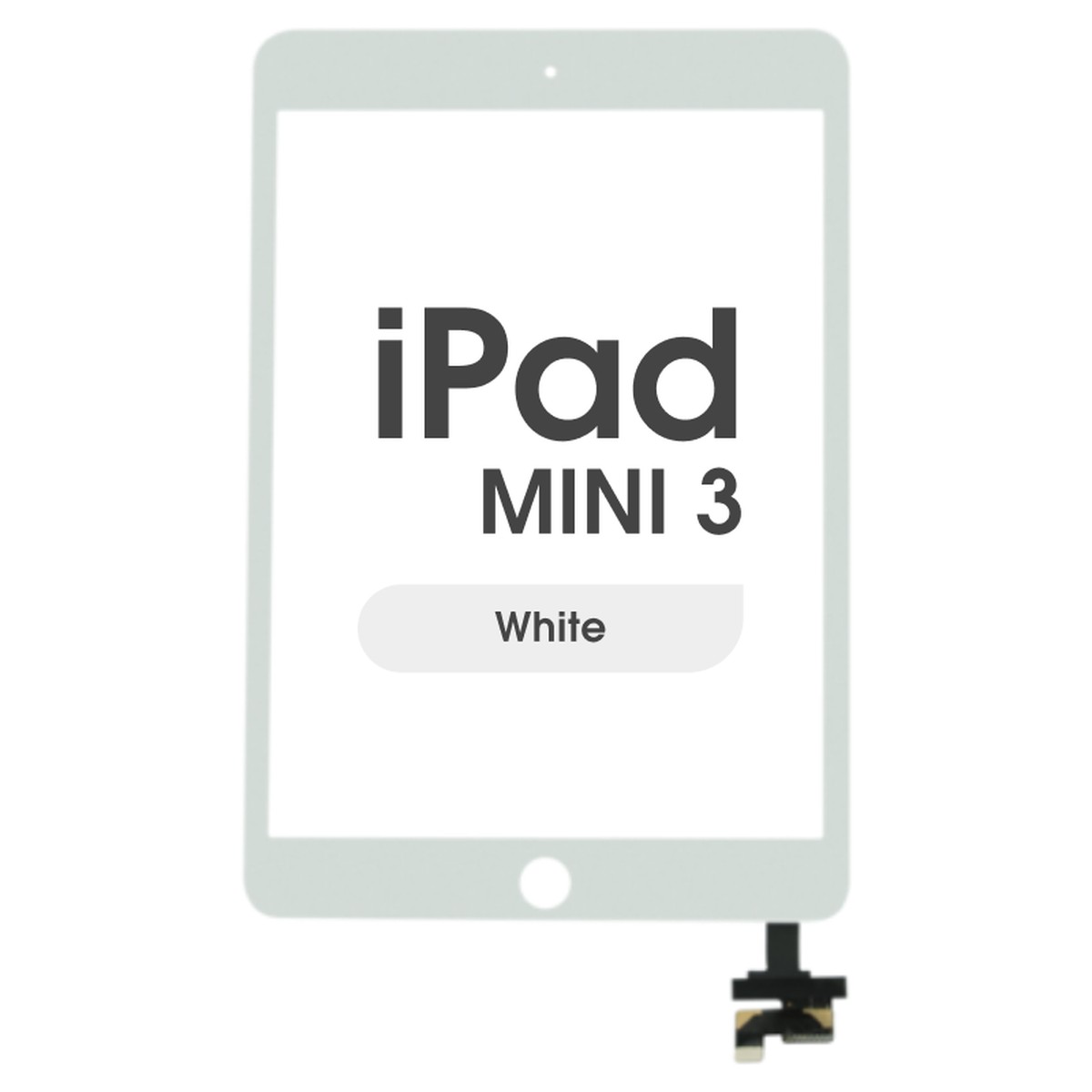 Cristal táctil con digitalizador Aftermarket para iPad Mini 3, White