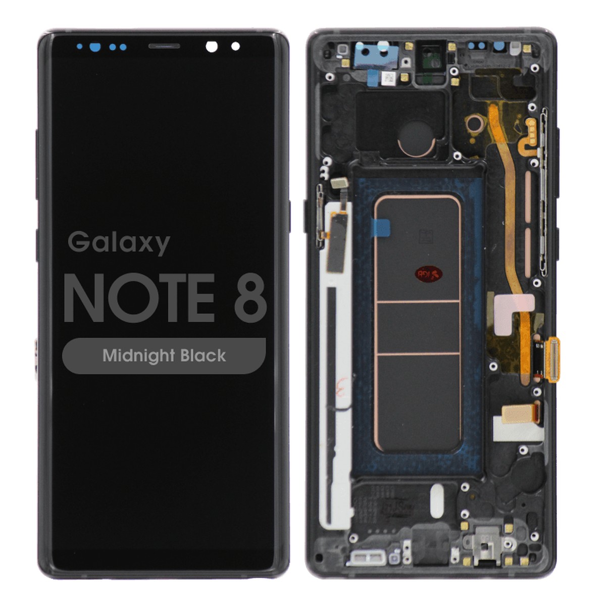 Pantalla OLED con táctil + marco Aftermarket para Galaxy Note 8 (N950), Midnight Black