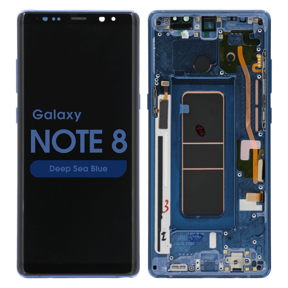 Pantalla OLED con táctil + marco Aftermarket para Galaxy Note 8 (N950), Deep Sea Blue