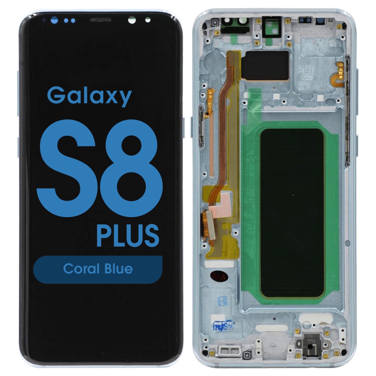 Pantalla OLED con táctil + marco Aftermarket para Galaxy S8 Plus (G955), Coral Blue