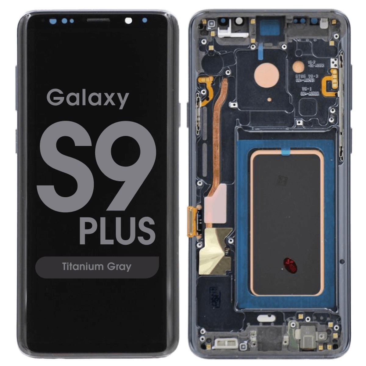 Pantalla OLED con táctil + marco Aftermarket para Galaxy S9 Plus (G965), Titanium Gray