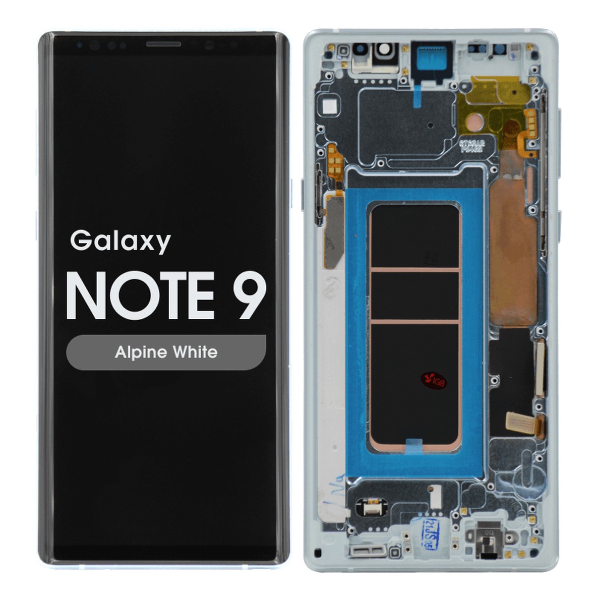 Pantalla Soft OLED con táctil + marco Aftermarket para Galaxy Note 9 (N960), Alpine White