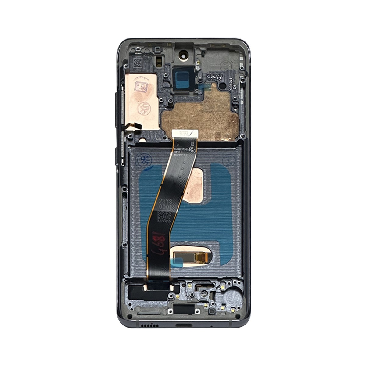 Pantalla Soft OLED con táctil + marco Aftermarket para Galaxy S20 (G980), Verizon 5G UW, Cosmic Gray — imagen 3