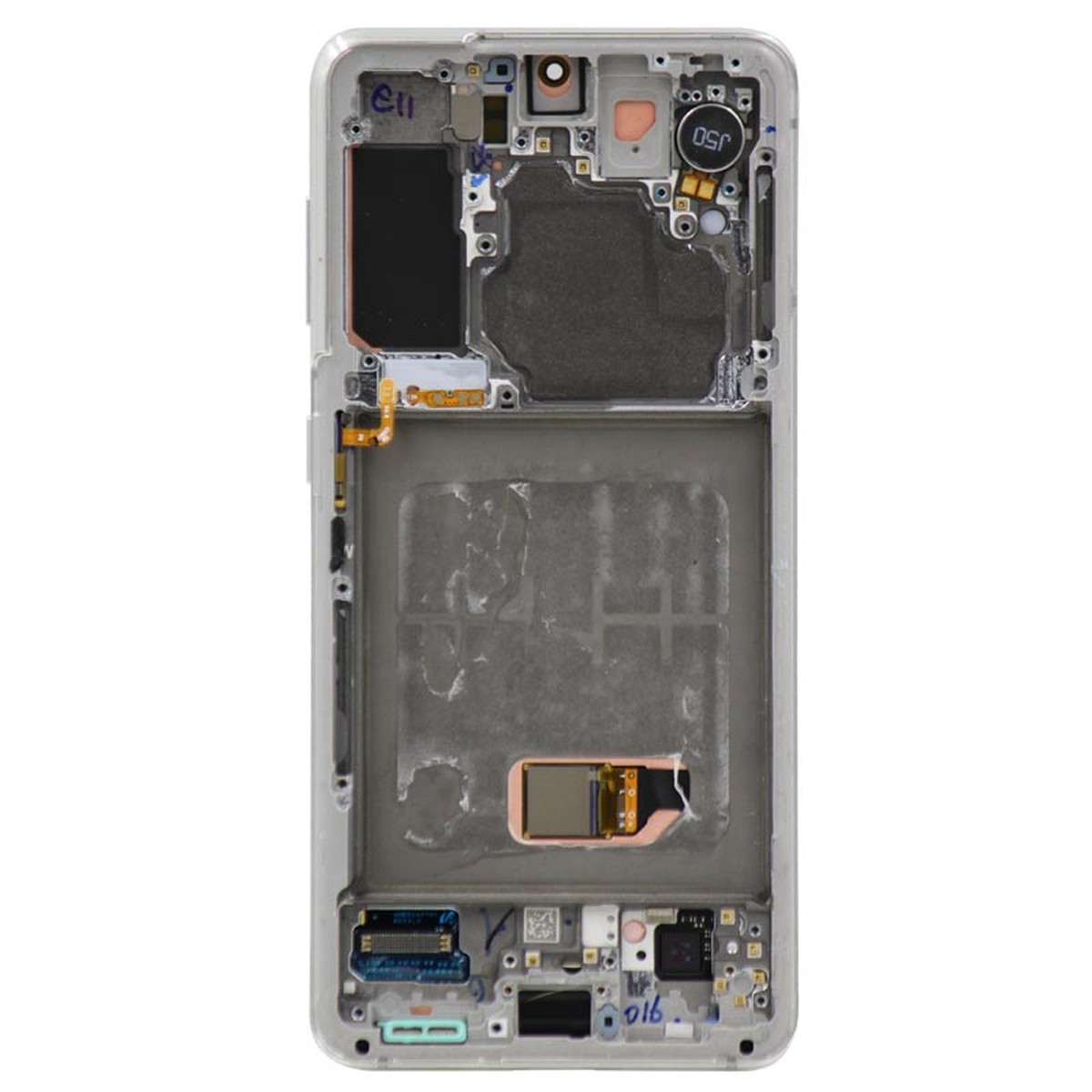 Pantalla Soft OLED con táctil + marco Aftermarket para Galaxy S21 (G991), Must Transfer Antenna for Verizon / Phantom White — imagen 3
