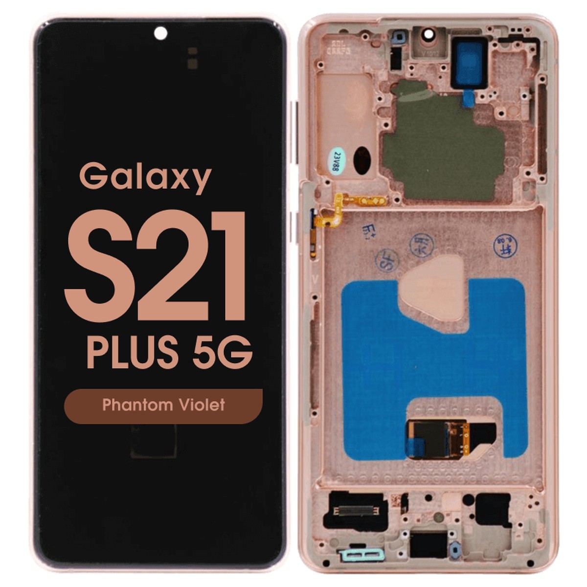 Pantalla Soft OLED con táctil + marco Aftermarket para Galaxy S21 Plus 5G (G996), Must Transfer Antenna for Verizon / Phantom Violet / Pink / Gold