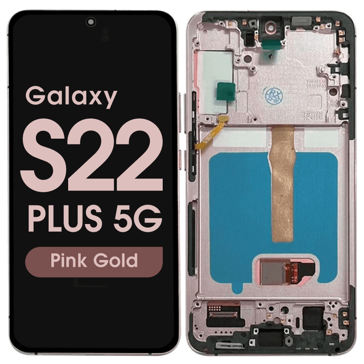 Pantalla Soft OLED con táctil + marco Aftermarket para Galaxy S22 Plus 5G (S906), Pink Gold