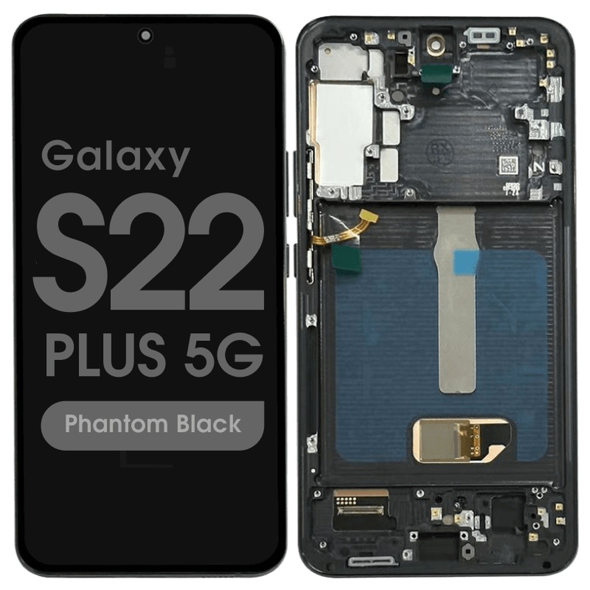 Pantalla Soft OLED con táctil + marco Aftermarket para Galaxy S22 Plus 5G (S906), Phantom Black