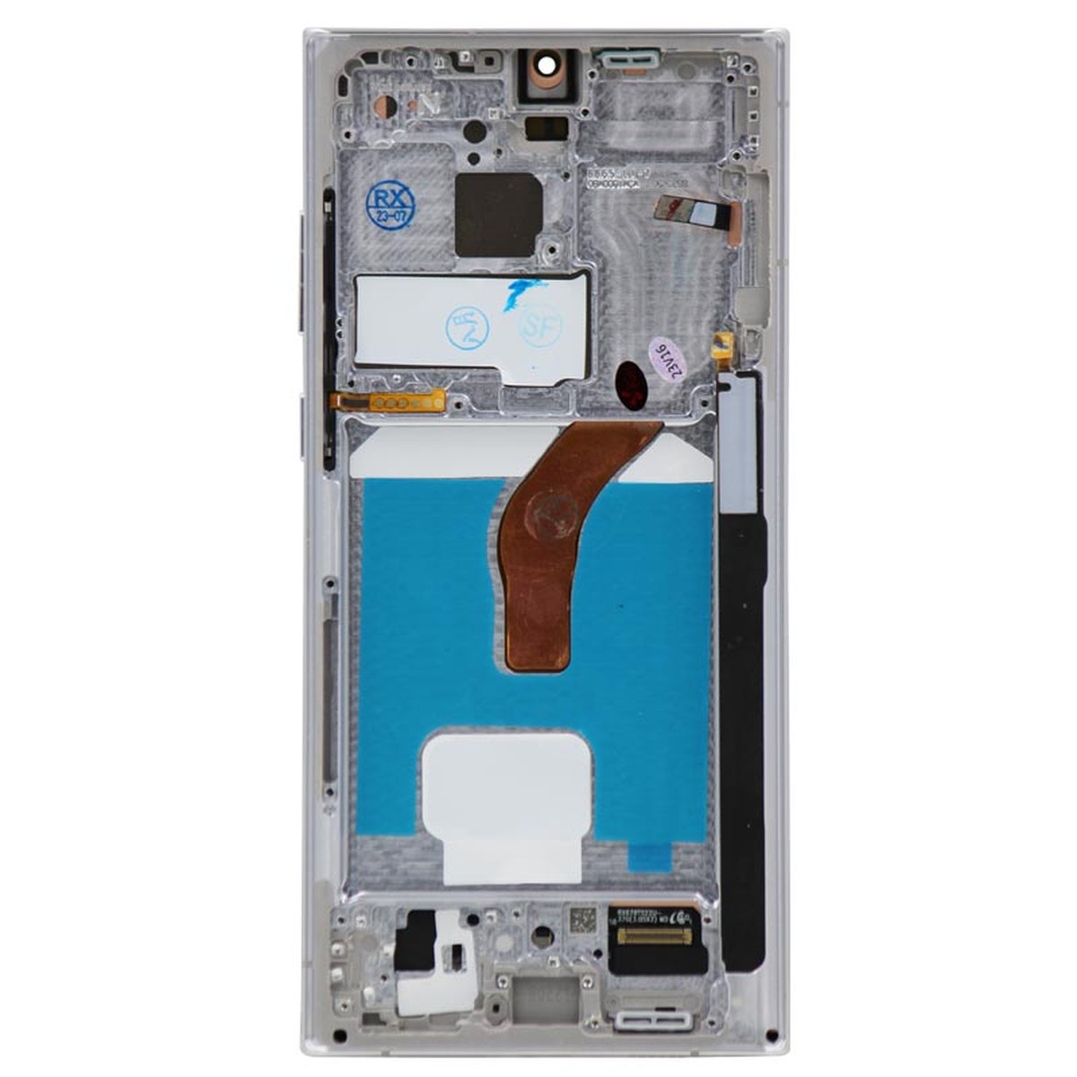 Pantalla Soft OLED con táctil + marco Aftermarket para Galaxy S22 Ultra 5G (S908), White — imagen 3