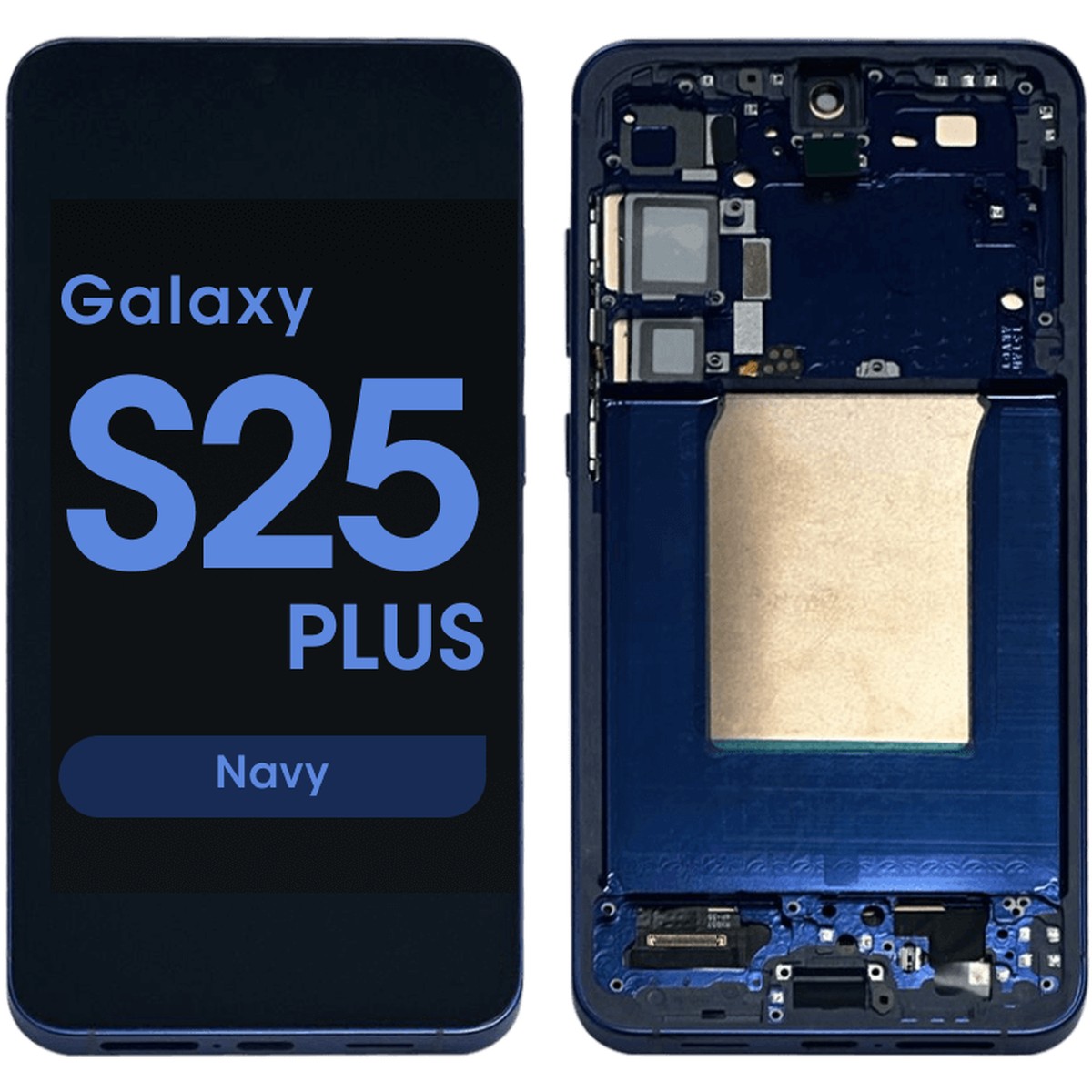 Pantalla Soft OLED con táctil + marco Aftermarket para Galaxy S25 Plus (S936), Versión US / Internacional, Navy