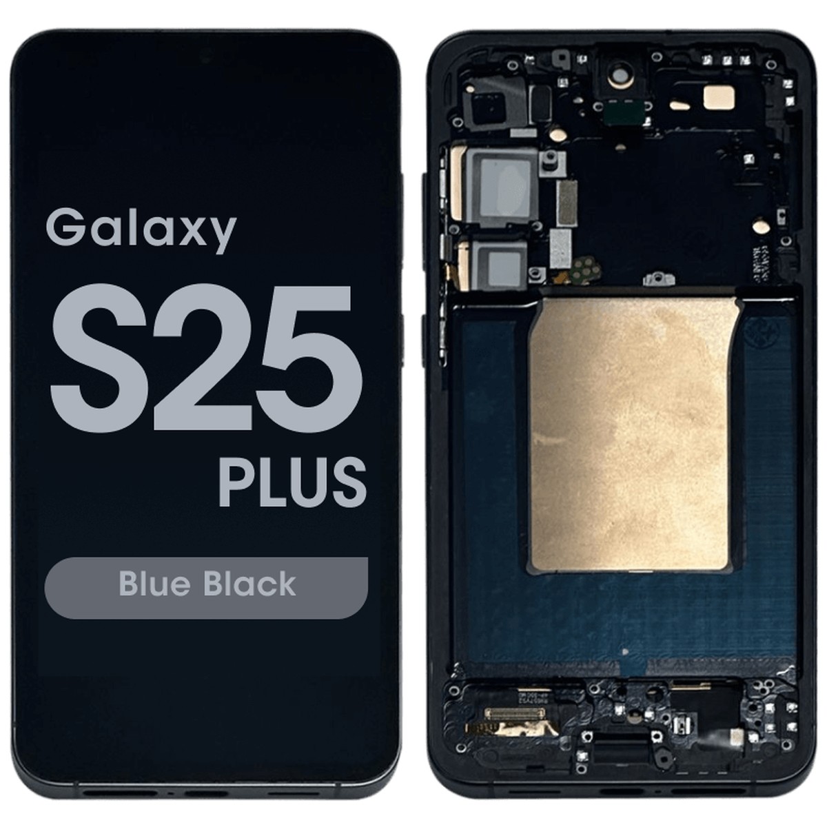 Pantalla Soft OLED con táctil + marco Aftermarket para Galaxy S25 Plus (S936), Versión US / Internacional, Blue Black