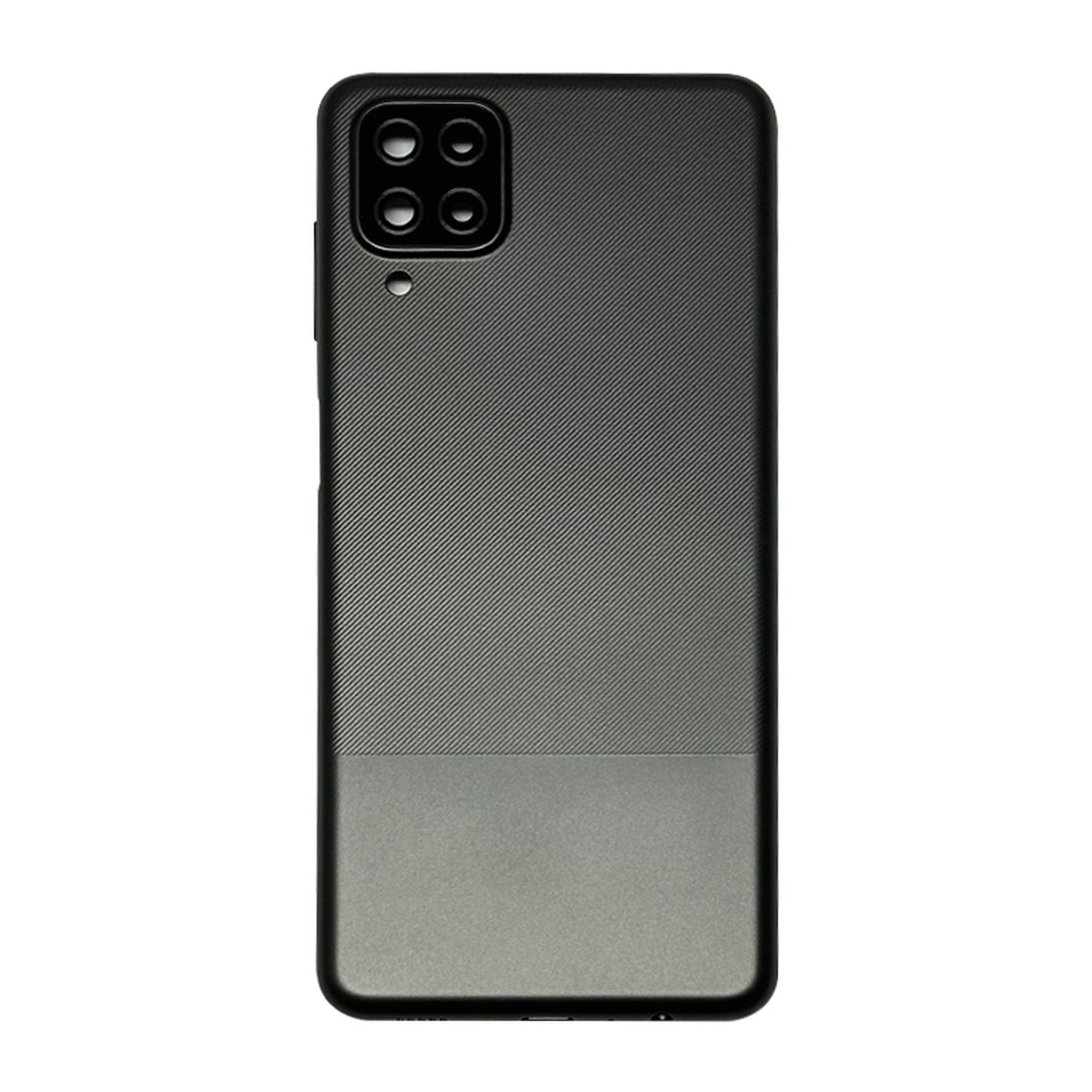 Carcasa trasera con adhesivo y lente de cámara para Galaxy A12, A125 / 2020 / Black