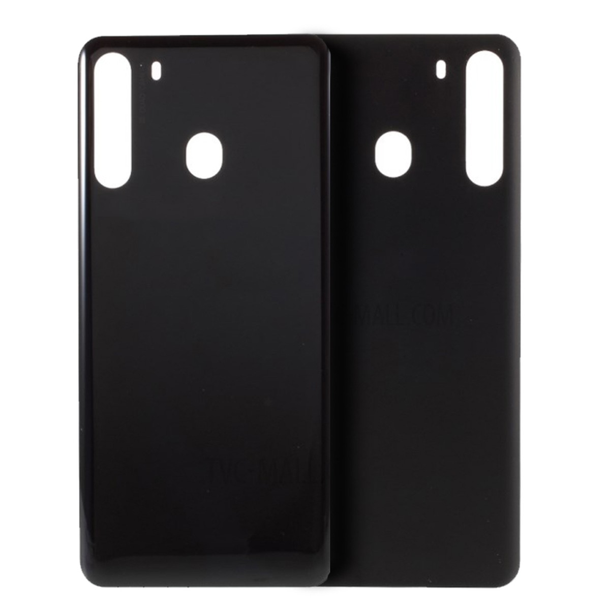 Carcasa trasera con adhesivo y lente de cámara para Galaxy A21, A215 / 2020 / Black