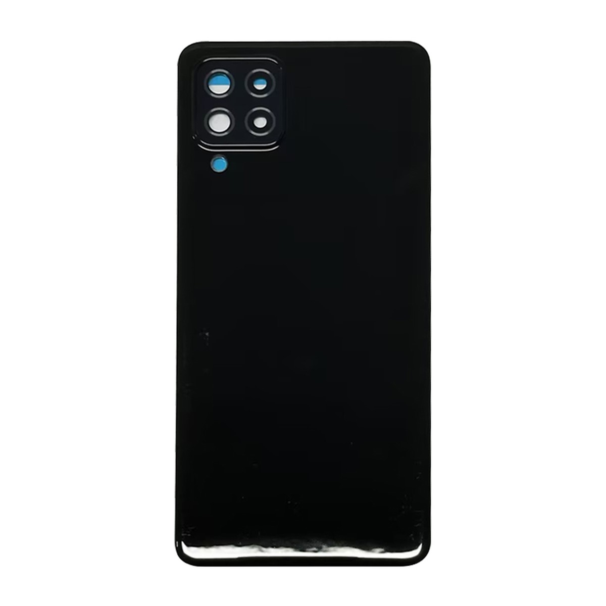 Carcasa trasera con adhesivo y lente de cámara para Galaxy A22 4G, A225 / 2021 / Black