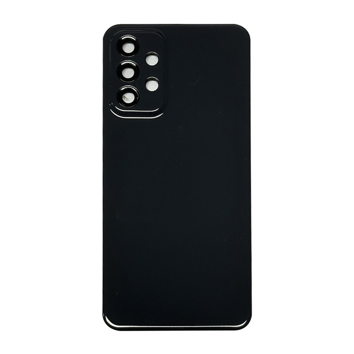 Carcasa trasera con adhesivo y lente de cámara para Galaxy A23, A235 / 2022 / Black