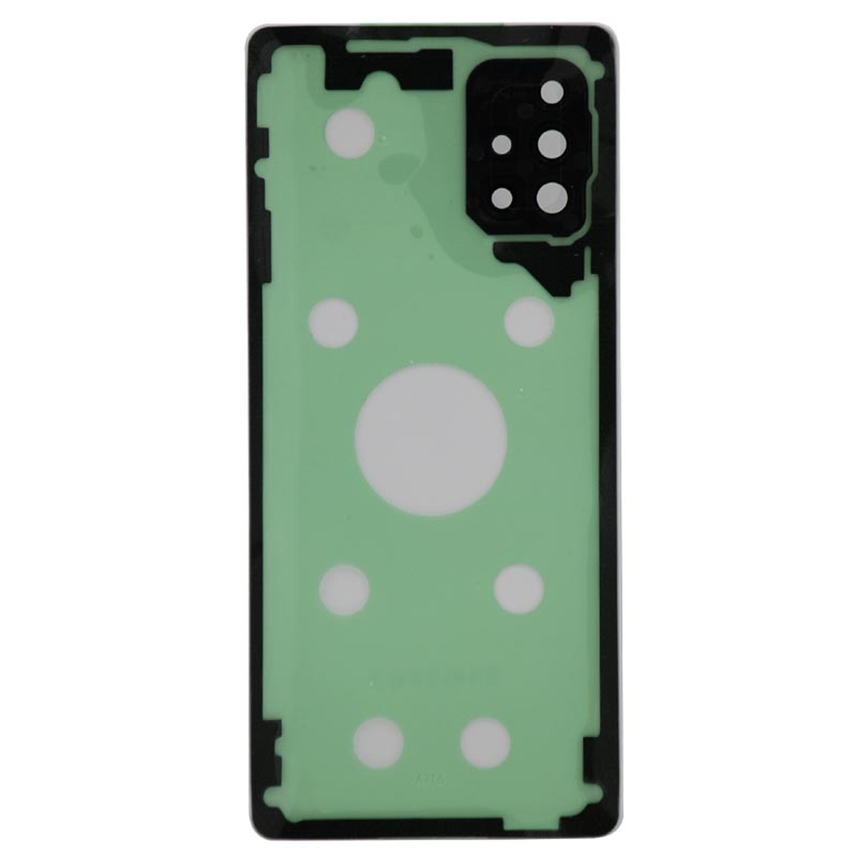Carcasa trasera con adhesivo y lente de cámara para Galaxy A71 5G, A716V / 2020 / Prism Cube Silver — imagen 2