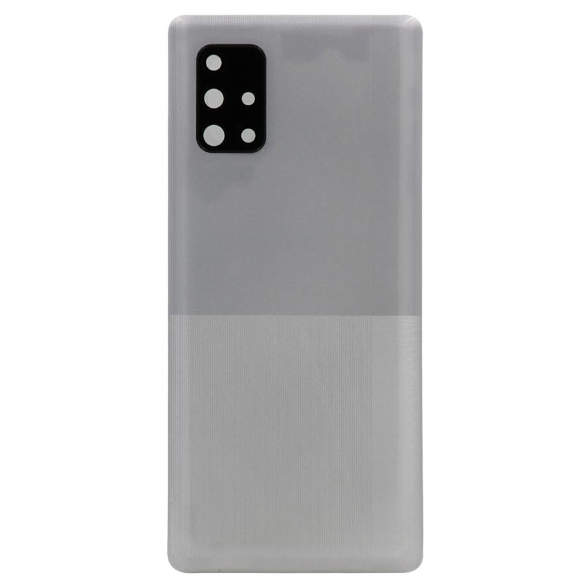 Carcasa trasera con adhesivo y lente de cámara para Galaxy A71 5G, A716V / 2020 / Prism Cube Silver