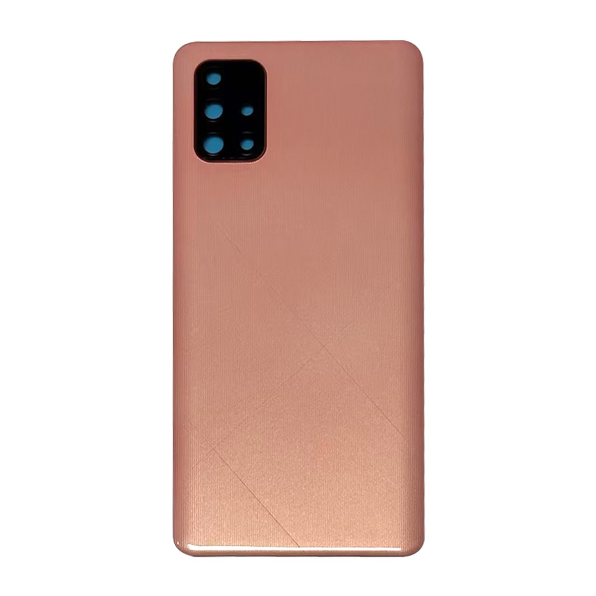 Carcasa trasera con adhesivo y lente de cámara para Galaxy A71, A715 / 2020 / Prism Crush Pink