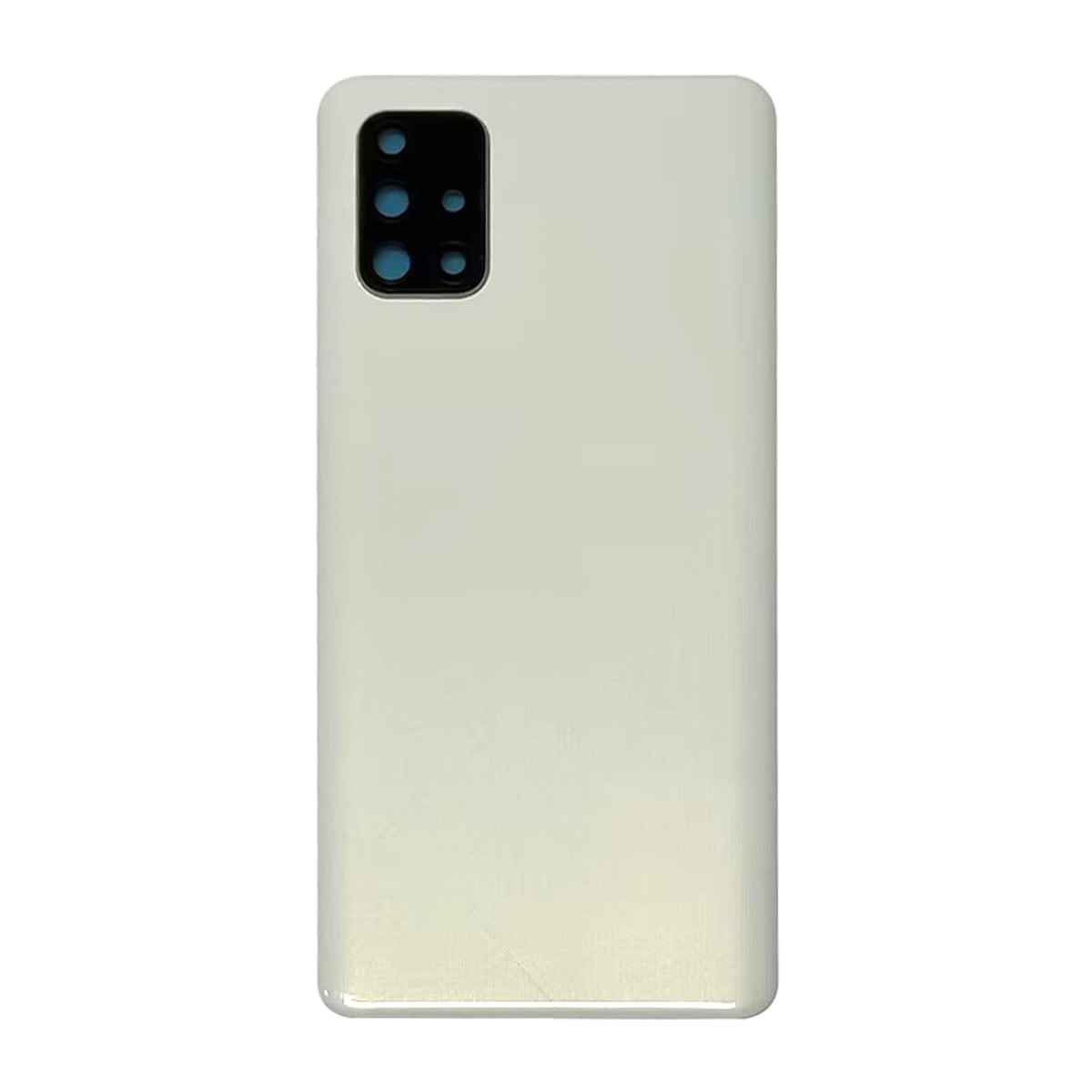 Carcasa trasera con adhesivo y lente de cámara para Galaxy A71, A715 / 2020 / Prism Crush Silver