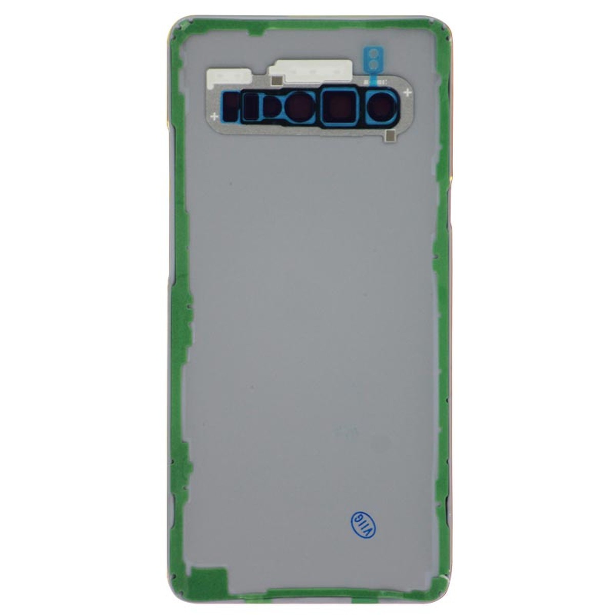 Carcasa trasera con adhesivo y lente de cámara para Galaxy S10 5G (G977), Crown Silver — imagen 2