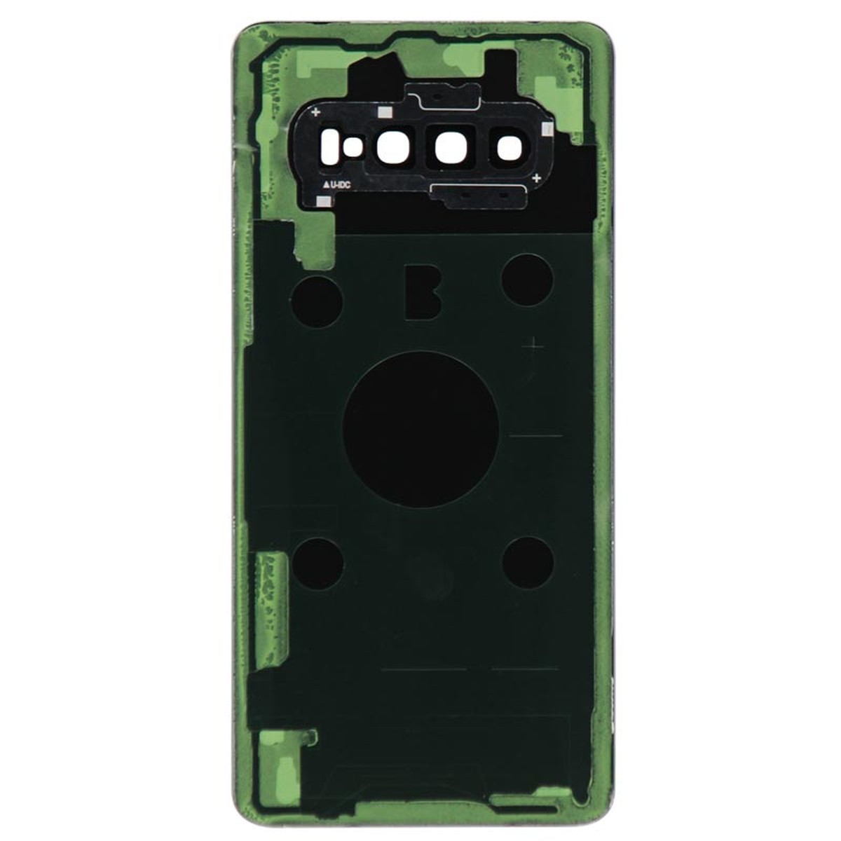 Carcasa trasera con adhesivo y lente de cámara para Galaxy S10 Plus (G975), Prism Black — imagen 2