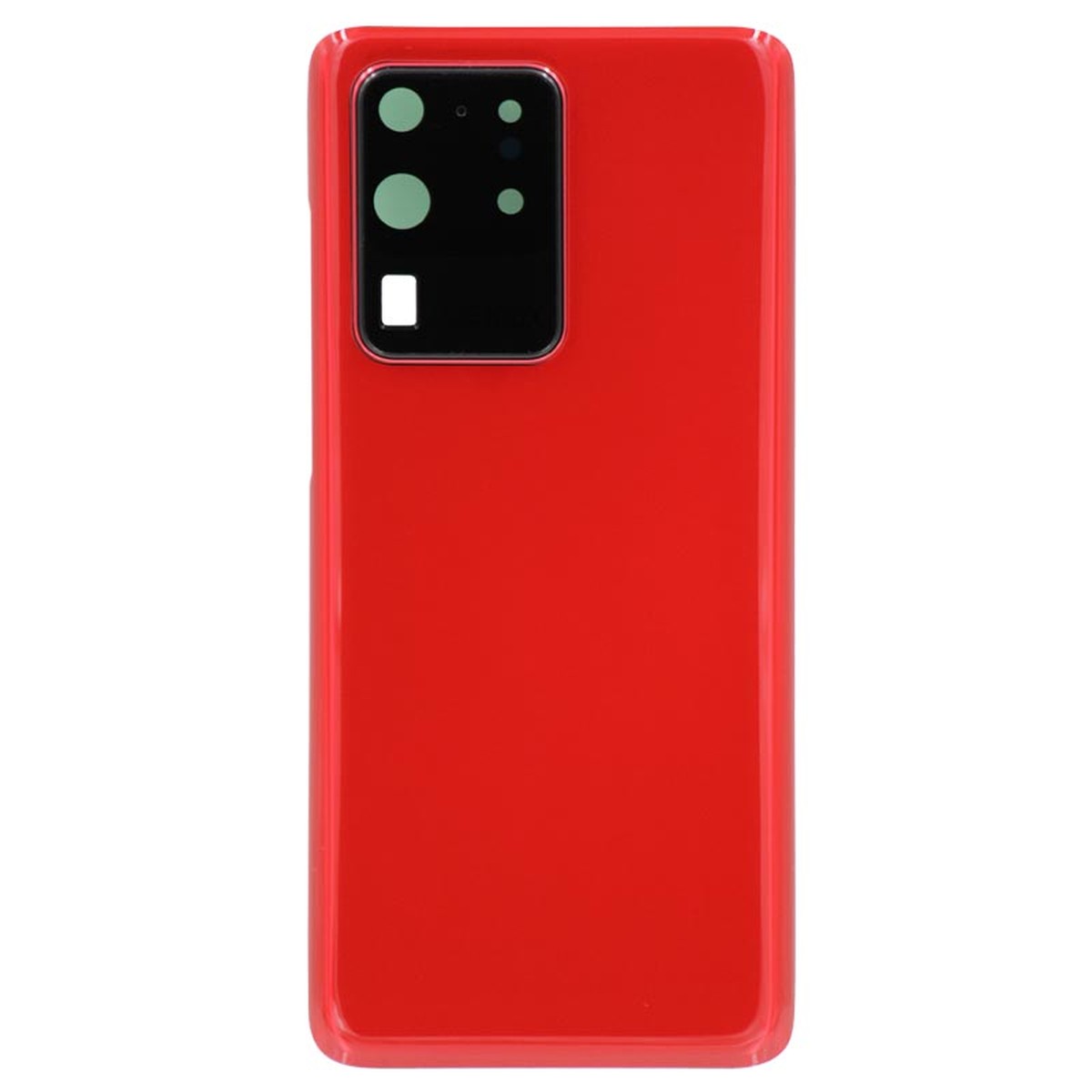 Carcasa trasera con adhesivo y lente de cámara para Galaxy S20 Ultra (G988), Red
