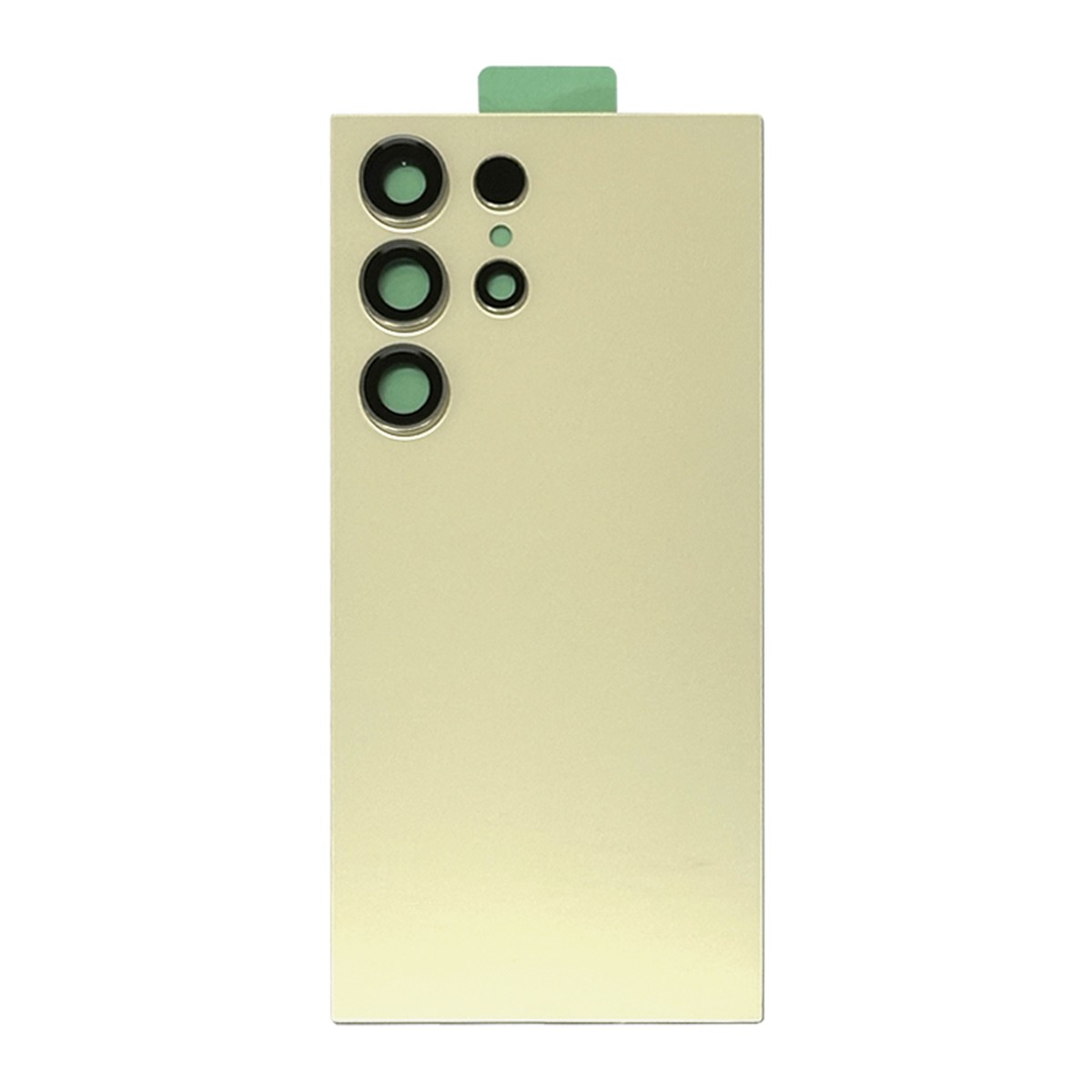 Carcasa trasera con adhesivo y lente de cámara para Galaxy S24 Ultra (S928), Titanium Yellow