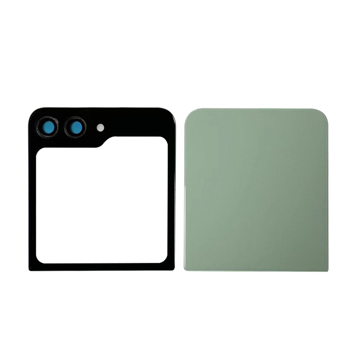 Carcasa trasera con adhesivo y lente de cámara para Galaxy Z Flip 5 5G (F731), Blue