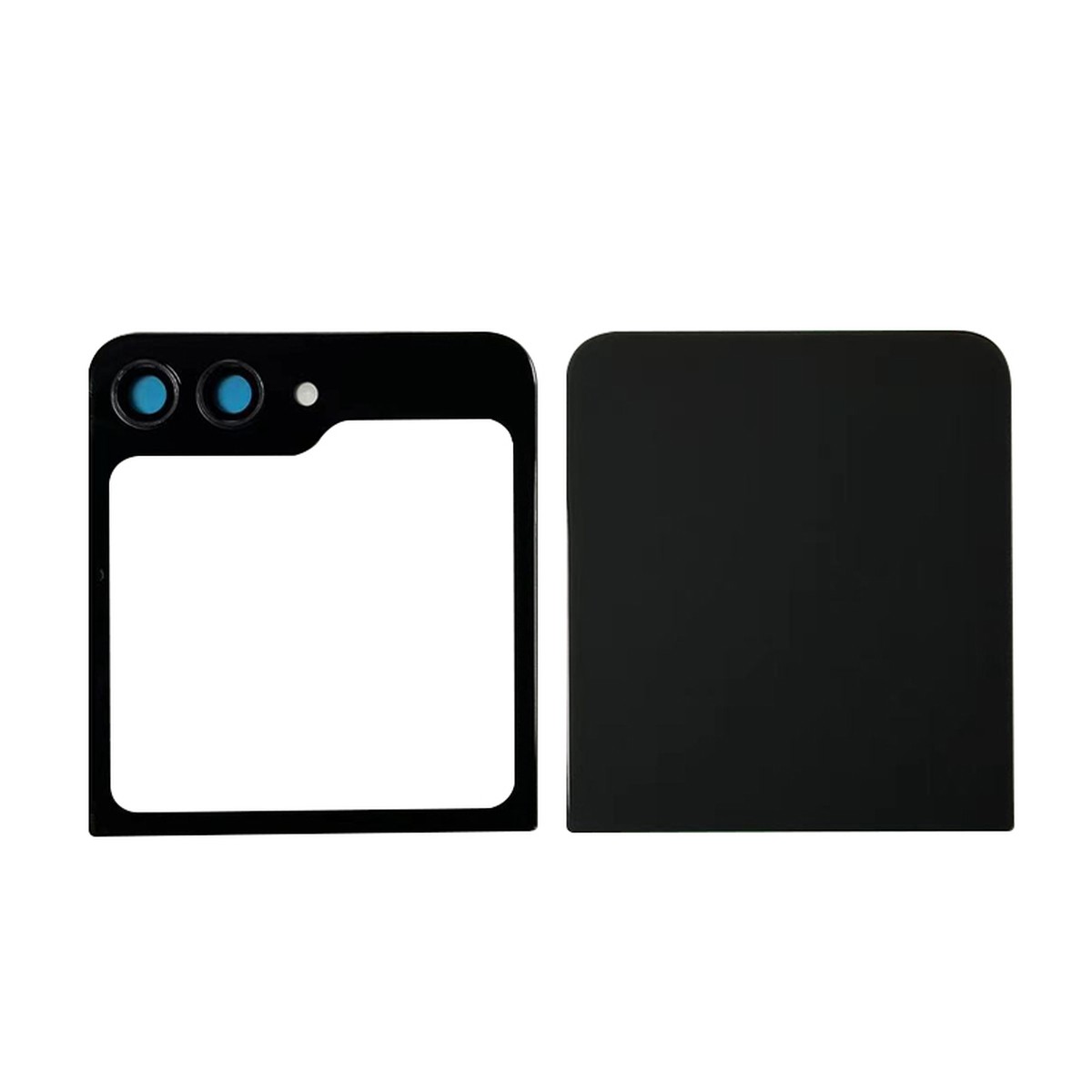 Carcasa trasera con adhesivo y lente de cámara para Galaxy Z Flip 5 5G (F731), Gray