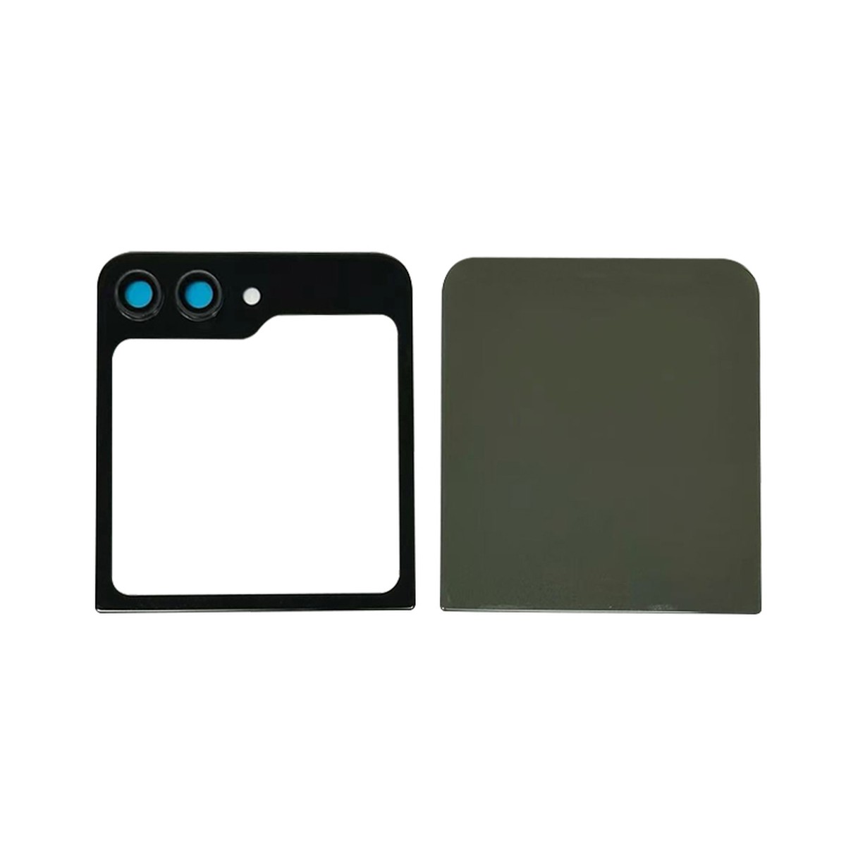 Carcasa trasera con adhesivo y lente de cámara para Galaxy Z Flip 5 5G (F731), Green