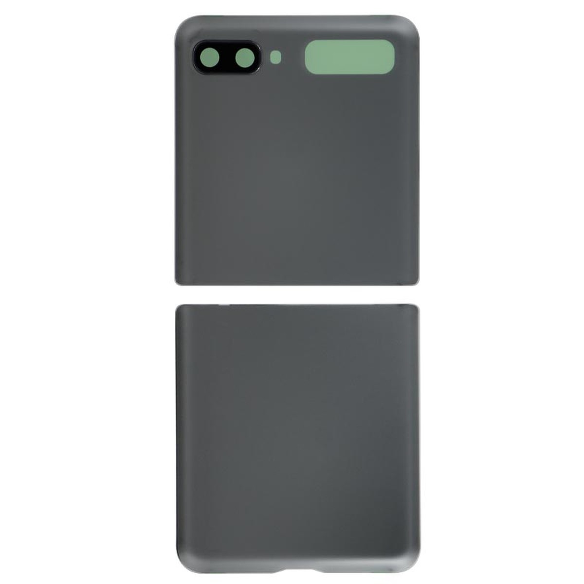 Carcasa trasera con adhesivo y lente de cámara para Galaxy Z Flip 5G (F707), Mystic Gray