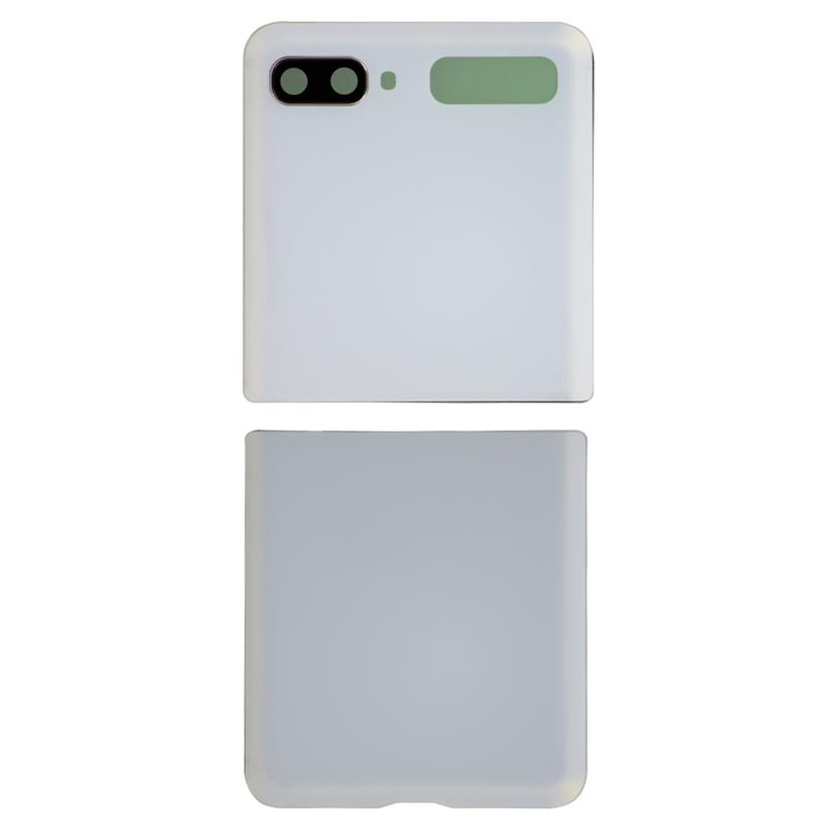 Carcasa trasera con adhesivo y lente de cámara para Galaxy Z Flip 5G (F707), White