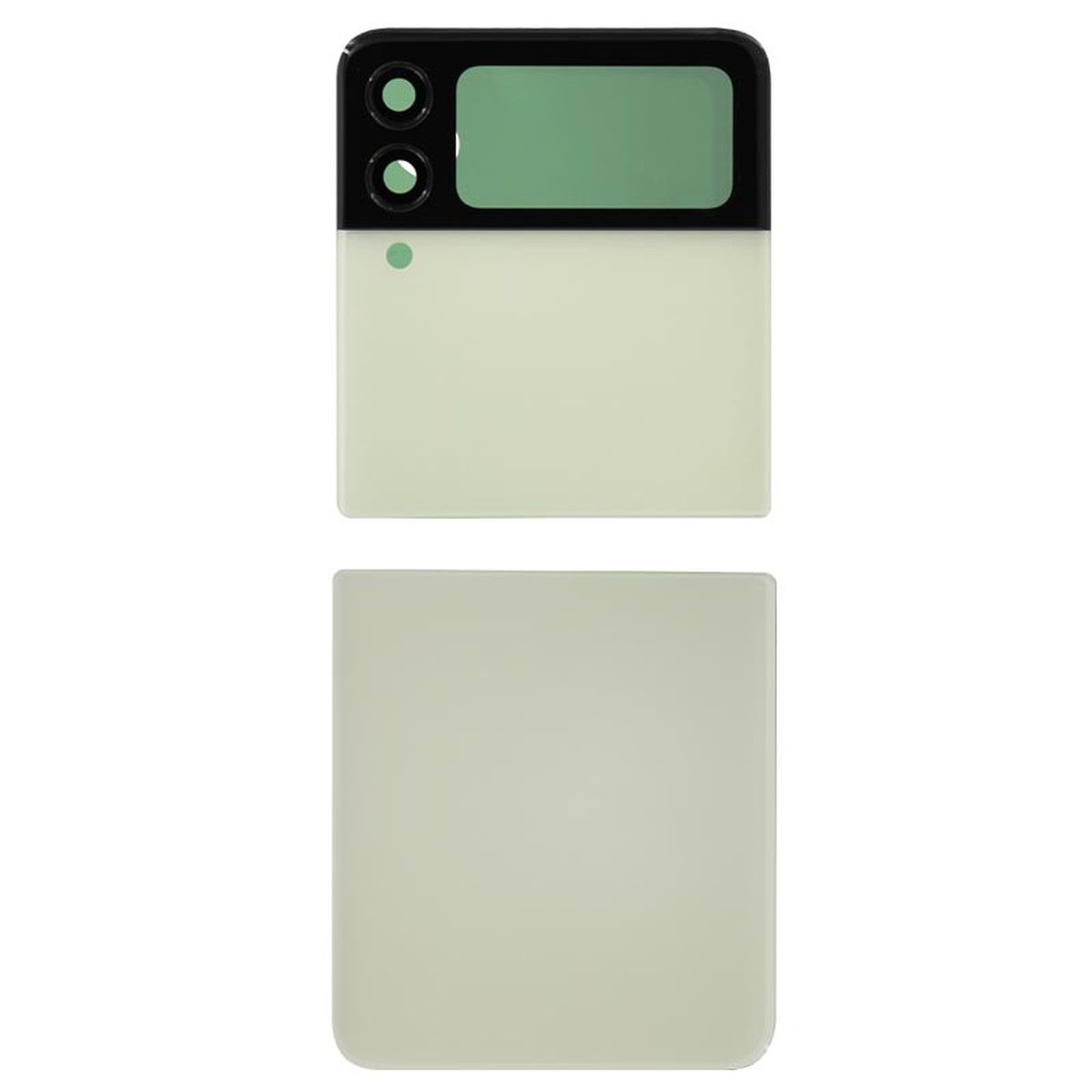 Carcasa trasera con adhesivo y lente de cámara para Galaxy Z Flip3 5G (F711), Cream