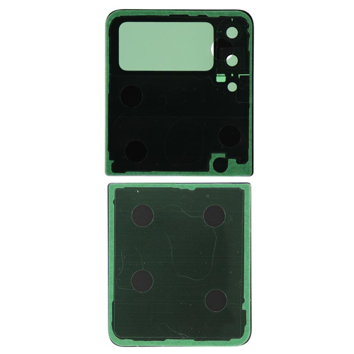 Carcasa trasera con adhesivo y lente de cámara para Galaxy Z Flip3 5G (F711), Green — imagen 2
