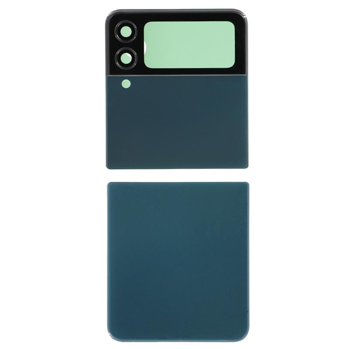 Carcasa trasera con adhesivo y lente de cámara para Galaxy Z Flip3 5G (F711), Green