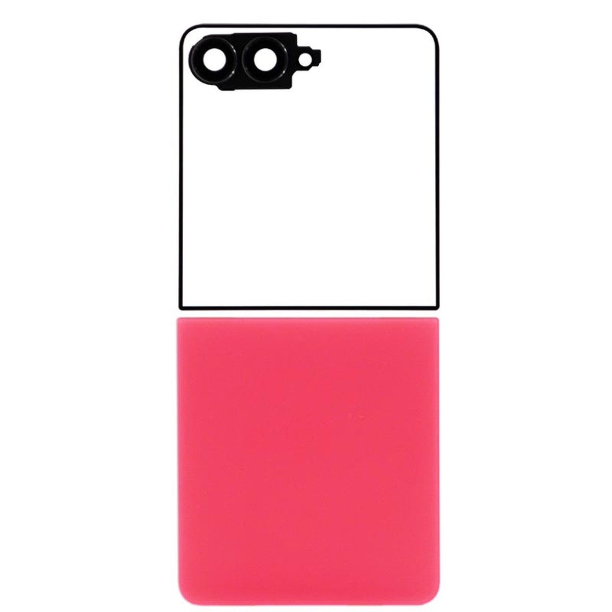 Carcasa trasera con lente de cámara para Galaxy Z Flip7 5G (F766), Coralred
