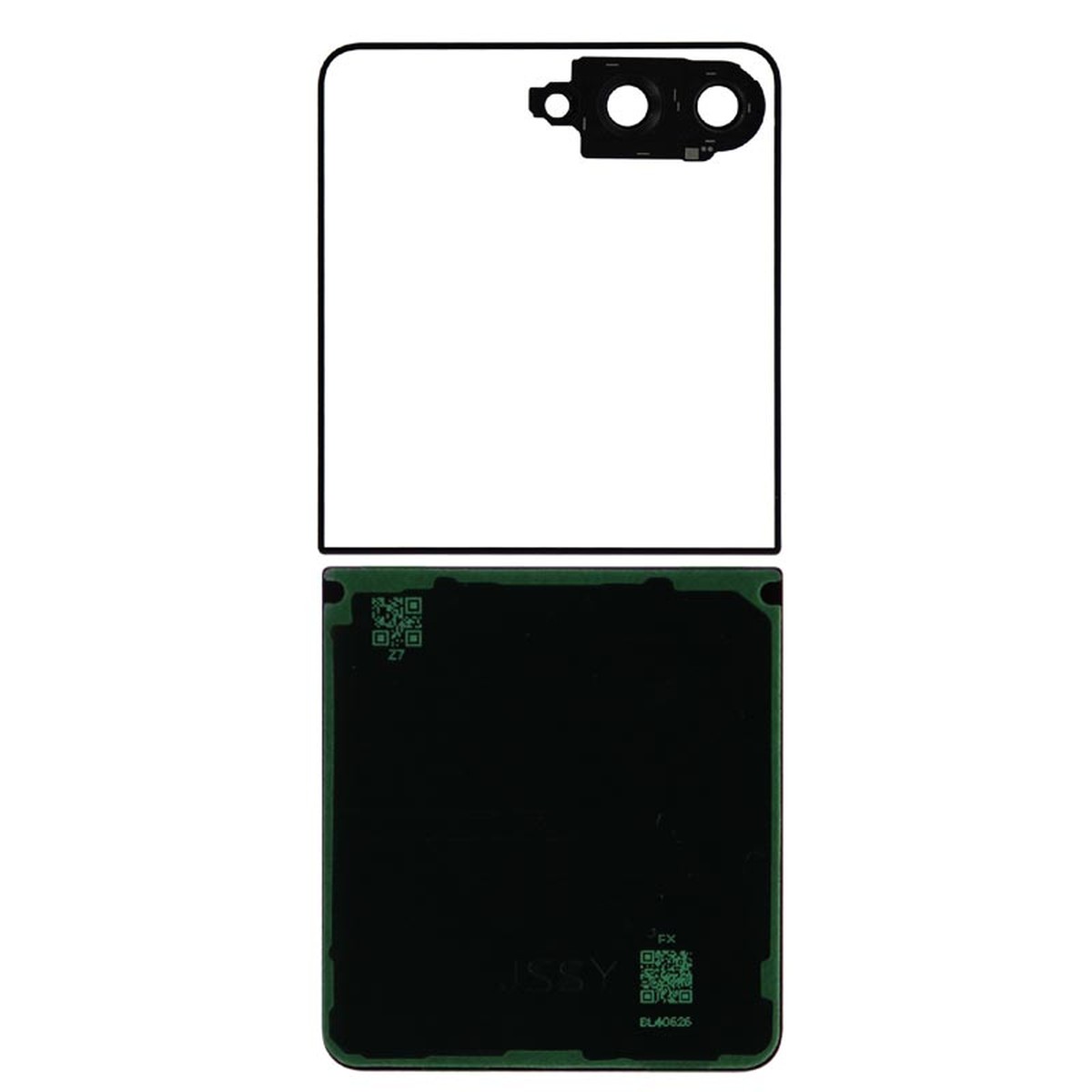 Carcasa trasera con lente de cámara para Galaxy Z Flip7 5G (F766), Jetblack — imagen 2