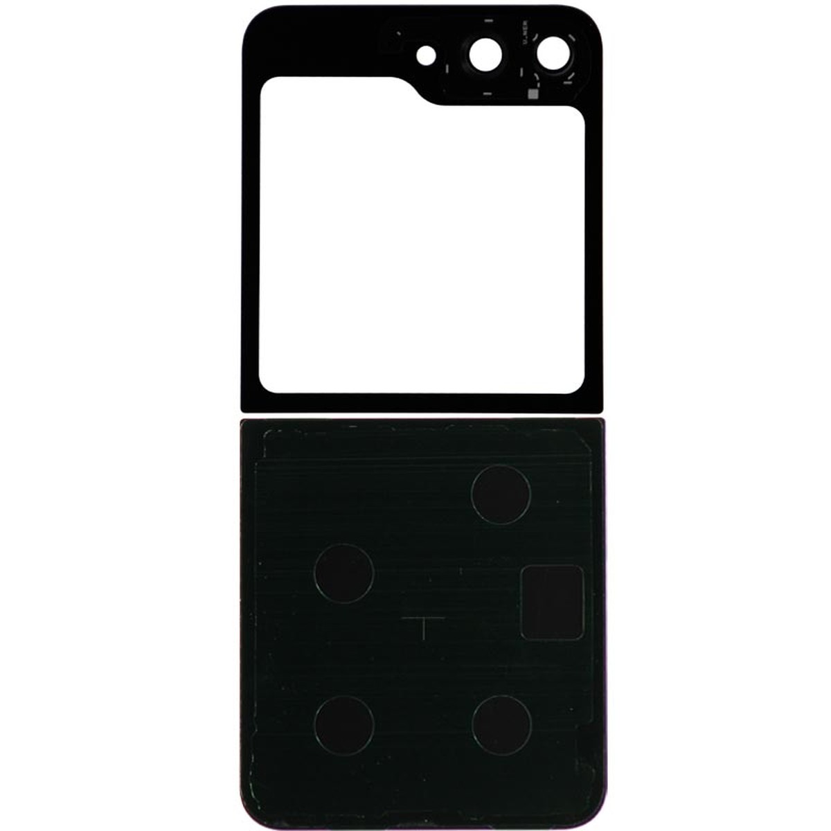 Carcasa trasera con lente de cámara para Galaxy Z Flip7 FE 5G (F761), Black