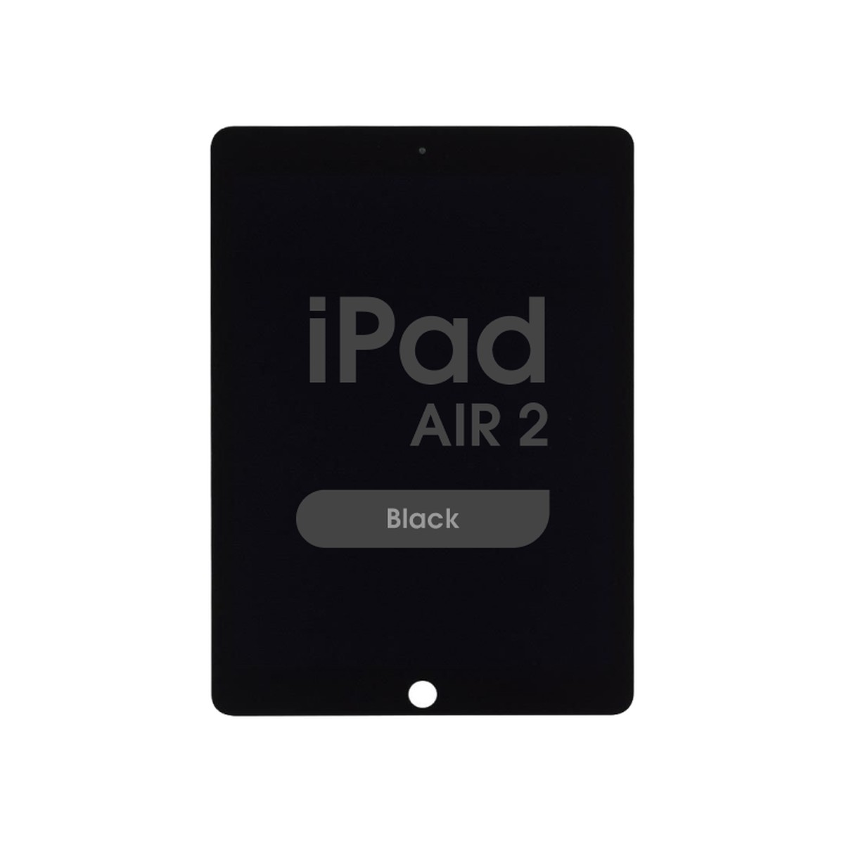 Conjunto completo de pantalla LCD con cristal táctil FX5 Fused para iPad Air 2, Black