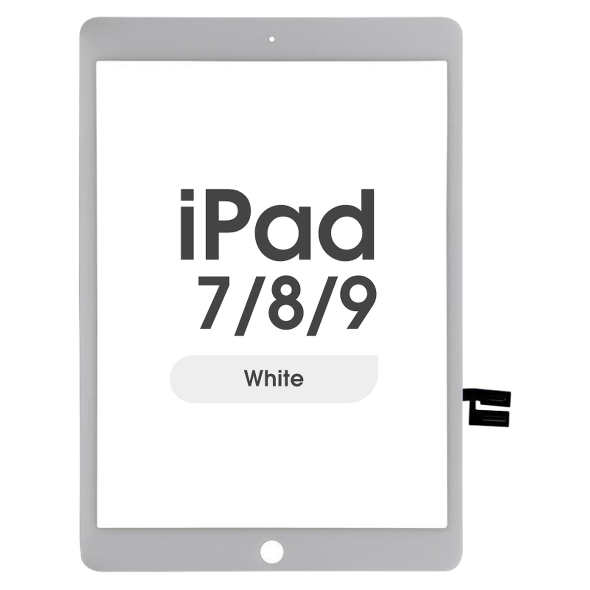 Cristal táctil con digitalizador FX5 para iPad 7 / iPad 8 / iPad 9, 10.2 / White