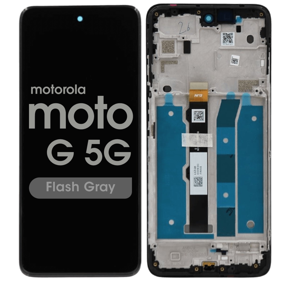 Pantalla LCD con táctil + marco Genuine para Moto G 5G (XT2213), Flash Gray