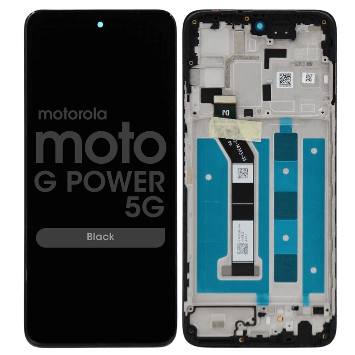 Pantalla LCD con táctil + marco Genuine para Moto G Power 5G (XT2415), Black