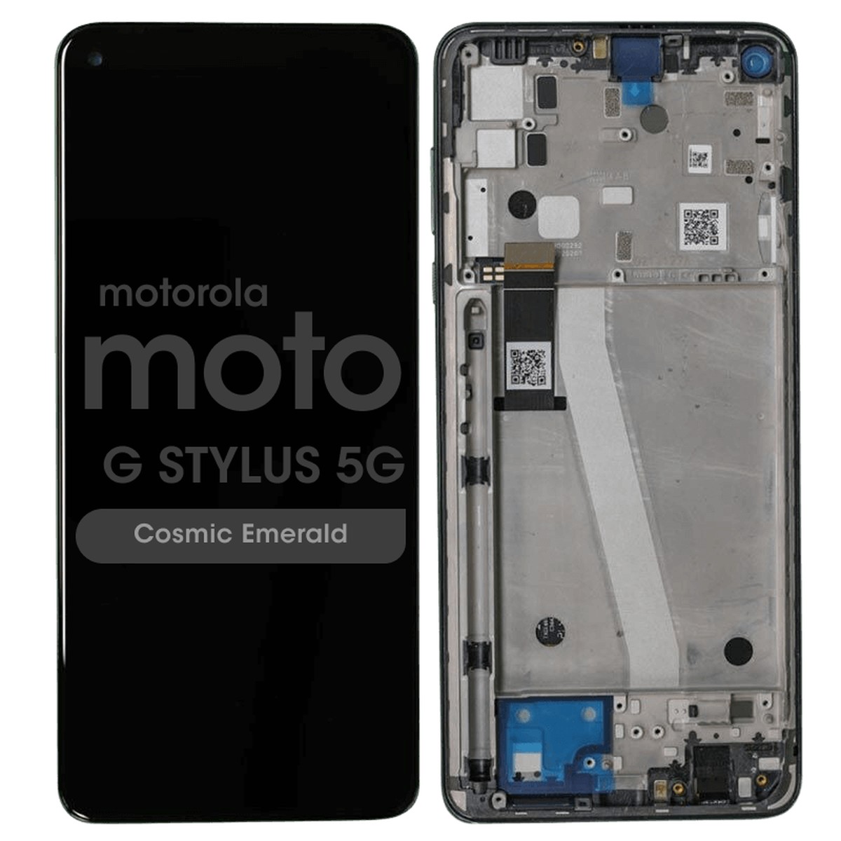 Pantalla LCD con táctil + marco Genuine para Moto G Stylus 5G (XT2131), Cosmic Emerald