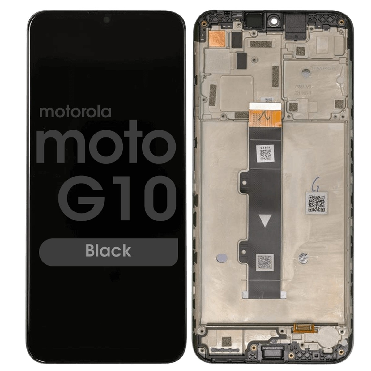 Pantalla LCD con táctil + marco Genuine para Moto G10 (XT2127-2), Black